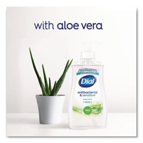 Dial Antibacterial Liquid Hand Soap, Aloe Scent, 11 oz, 12/Carton (20946CT)
