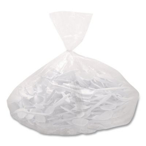 SOLO Style Setter Medium Weight Polypropylene Cutlery, Teaspoon, Plastic, White, 1,000/Carton (S6OW)