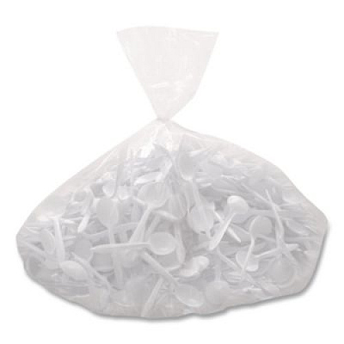 SOLO Style Setter Medium Weight Polypropylene Cutlery, Soup Spoon, Plastic, White, 1,000/Carton (SU6OW)