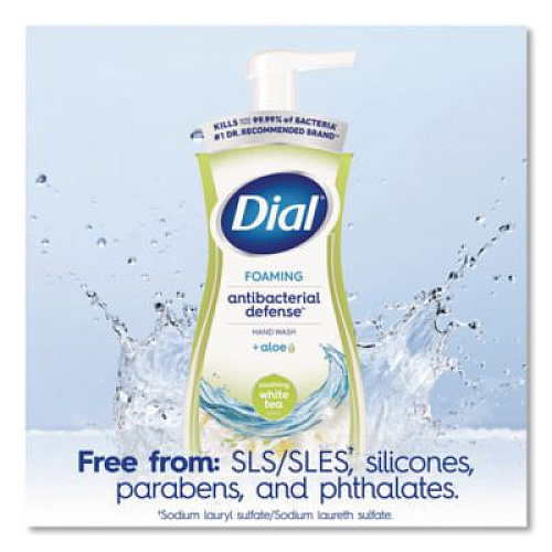 Dial Antibacterial Foaming Hand Wash Refill, Soothing White Tea Scent, 10 oz, 8/Carton (34733CT)