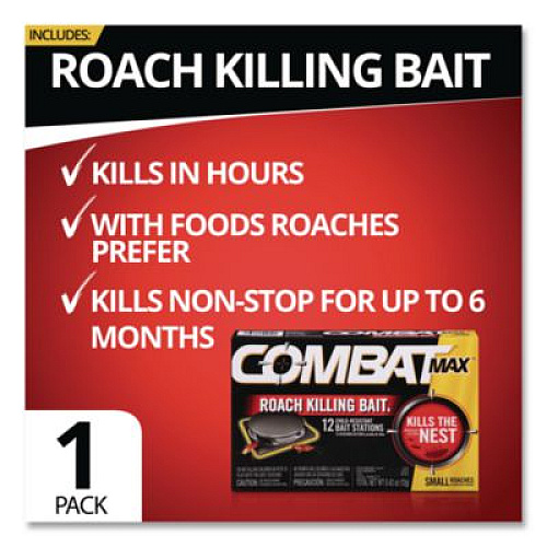 Combat Small Roach Bait, 12/Pack,  12 Packs/Carton (51910)