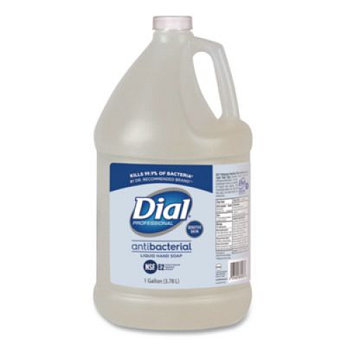 Dial Professional Antibacterial Liquid Hand Soap for Sensitive Skin Refill, Light Floral Scent, 1 gal, 4/Carton (82838)
