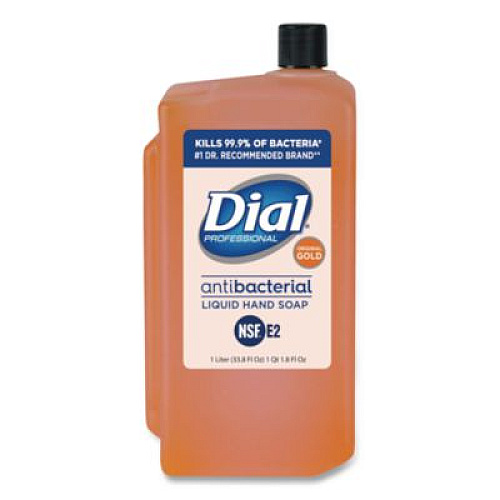 Dial Professional Gold Antibacterial Liquid Hand Soap, 1 L, 8/Carton (84019)