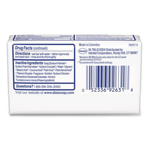 Deodorant Bar Soap, Iconic Dial Soap Scent, 4 oz, 36/Carton (92633)