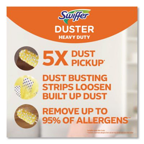 Swiffer Heavy Duty Dusters Starter Kit, Handle Extends to 3 ft, 1 Handle with 12 Duster Refills (77300)