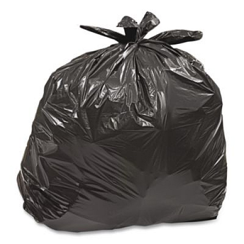 AEP Industries Inc. Heavy-Duty Contractor Clean-Up Bags, 60 gal, 3 mil, 32" x 50", Black, 20/Carton (186470)