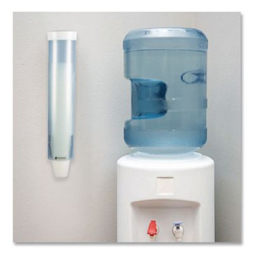 San Jamar Adjustable Frosted Water Cup Dispenser, For 4 oz to 10 oz Cups, Blue (C3165FBL)