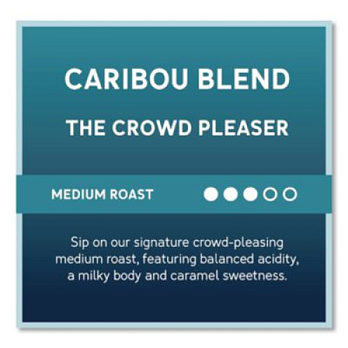 Caribou Coffee Caribou Blend Ground Coffee, 2.5 oz, 18/Carton (008710)