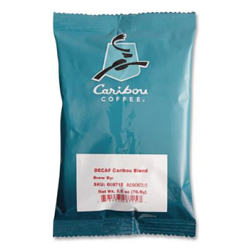 Caribou Coffee Decaf Caribou Blend Coffee Fractional Packs, 2.5 oz, 18/Carton (008715)