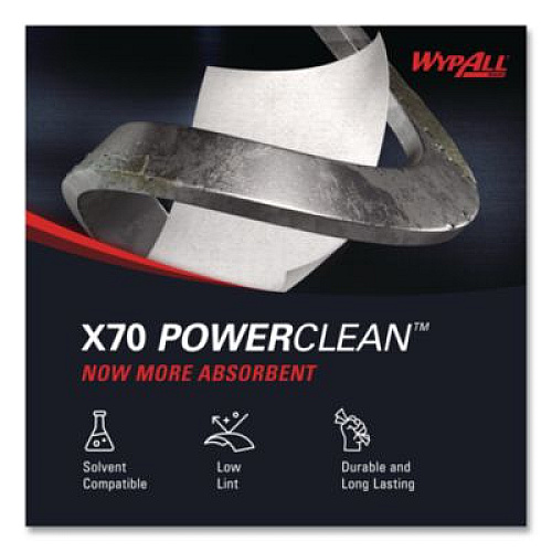 WypAll X70 Cloths, Center-Pull, 9.8 x 12.2, White, 275/Roll, 3 Rolls/Carton (41702)