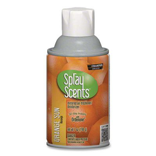 Chase Products Champion Sprayon SPRAYScents Metered Air Freshener Refill, Orange Sun, 7 oz Aerosol Spray 12/Carton (5182)