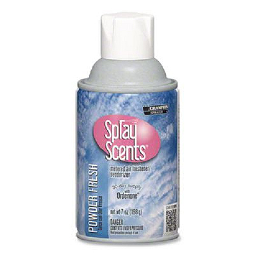 Chase Products Champion Sprayon SPRAYScents Metered Air Freshener Refill, Powder Fresh, 7 oz Aerosol Spray, 12/Carton (5185)