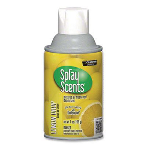Chase Products Champion Sprayon SPRAYScents Metered Air Freshener Refill, Lemon, 7 oz Aerosol, Spray 12/Carton (5189)