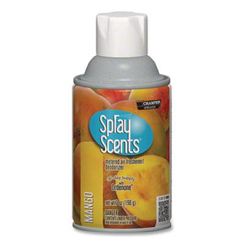 Chase Products Champion Sprayon SPRAYScents Metered Air Freshener Refill, Mango, 7 oz Aerosol Spray, 12/Carton (5192)