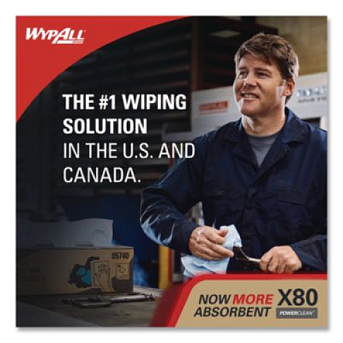 WypAll Power Clean X80 Heavy Duty Cloths, 12.5 x 12, Red, 50/Box, 4 Boxes/Carton (41029)