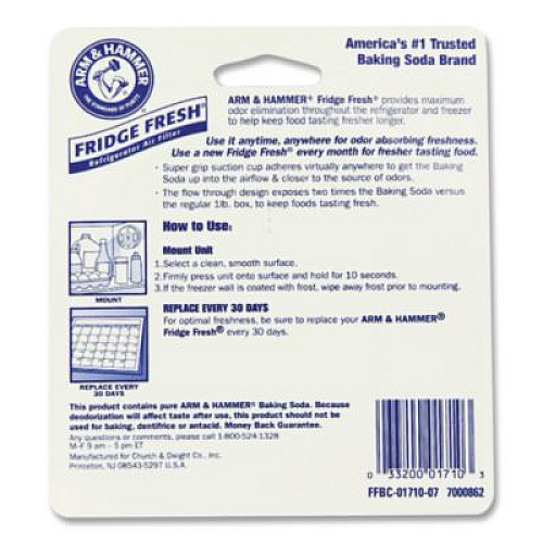 Arm & Hammer Fridge Fresh Baking Soda, Unscented, 5.5 oz, 8/Carton (3320001710)