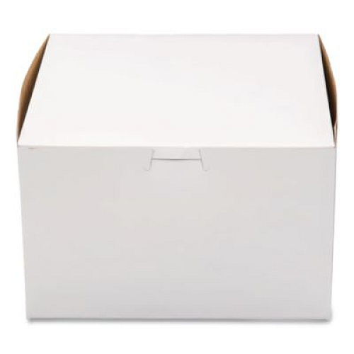 SCT White One-Piece Non-Window Bakery Boxes, 8 x 8 x 5, White, Paper, 100/Carton (09455)