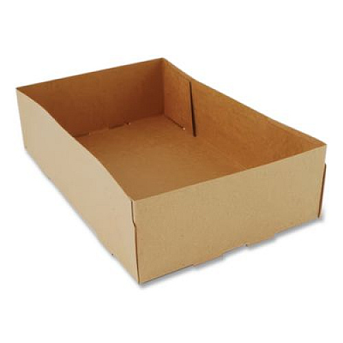 SCT 4-Corner Pop-Up Food and Drink Tray, 8.63 x 5.5 x 2.25, Brown, Paper, 500/Carton (0122)