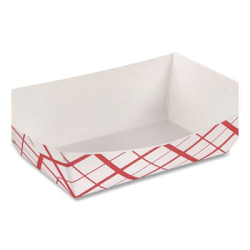 SCT Paper Food Baskets, 1 lb Capacity, Red/White, Paper, 1,000/Carton (0413)