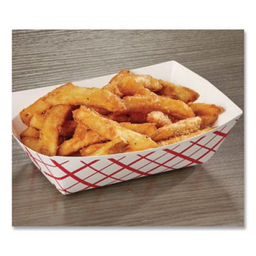 SCT Paper Food Baskets, 2 lb Capacity, Red/White, Paper, 1,000/Carton (0417)