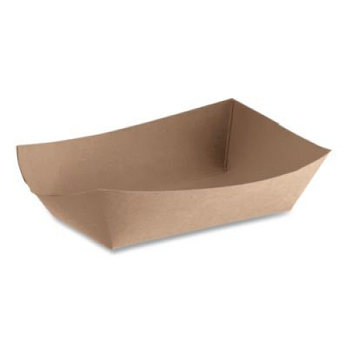 SCT Eco Food Trays, 1 lb Capacity, Brown, Paper, 1,000/Carton (0513)