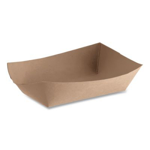 SCT Eco Food Trays, 3 lb Capacity, Brown, Paper, 500/Carton (0525)