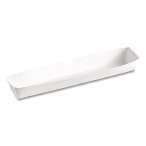 SCT Footlong Hot Dog Tray, 10.25 x 1.5 x 1.25, White, Paper, 500/Carton (0711)