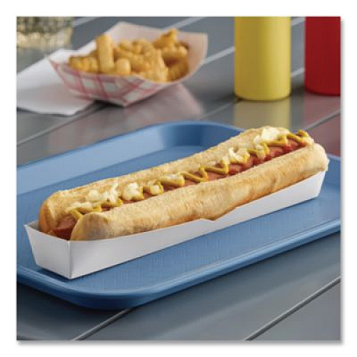SCT Footlong Hot Dog Tray, 10.25 x 1.5 x 1.25, White, Paper, 500/Carton (0711)
