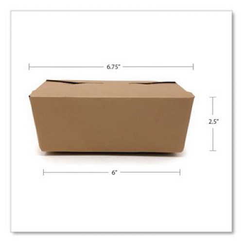SCT ChampPak Carryout Boxes, #8, 6 x 4.75 x 2.5, Brown, Paper, 300/Carton (0738)