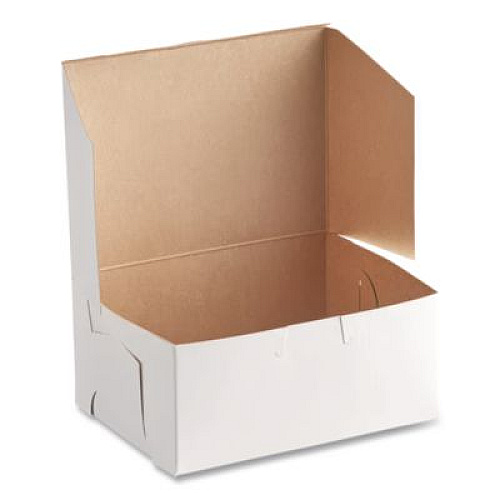 SCT White One-Piece Non-Window Bakery Boxes, 6 x 6 x 3, White, Paper, 250/Carton (0905)