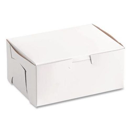 SCT White One-Piece Non-Window Bakery Boxes, 6 x 6 x 3, White, Paper, 250/Carton (0905)