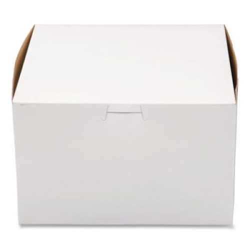 SCT White One-Piece Non-Window Bakery Boxes, 8 x 8 x 4, White, Paper, 250/Carton (0941)