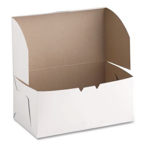 SCT White One-Piece Non-Window Bakery Boxes, 4 x 9 x 5, White, Paper, 250/Carton (0949)