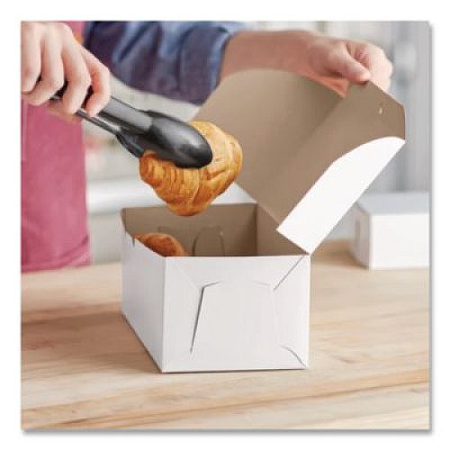 SCT White One-Piece Non-Window Bakery Boxes, 4 x 9 x 5, White, Paper, 250/Carton (0949)