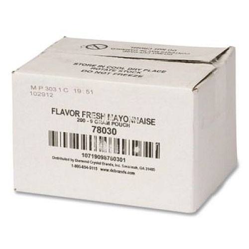 Flavor Fresh Condiment Packets, Mayonnaise, 0.32 oz Packet, 200/Carton (80005)