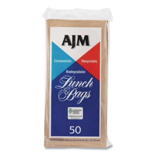 General Standard Paper Lunch Bags, 5.13" x 3.13" x 10.38", Natural Kraft, 1,200/Carton (LB24LAJ)