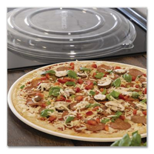 Eco-Products 100% Recycled Content Pizza Tray Lids, 14 x 14 x 0.2, Clear, Plastic, 50/Carton (EPSCPTR14LID)