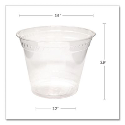 Fabri-Kal Greenware Cold Drink Cups, Old-Fashioned Cup, 9 oz, Sugarcane, Clear, 50/Sleeve, 20 Sleeves/Carton (GC9OF)