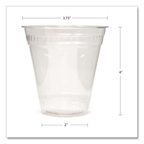 Fabri-Kal Kal-Clear PET Cold Drink Cups, Squat, 12 oz to 14 oz, Plastic, Clear, 50/Sleeve, 20 Sleeves/Carton (KC1214)