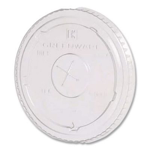 Fabri-Kal Greenware Cold Drink Lids, Fits 9 oz Old Fashioned Cups/12 oz Squat Cups/20 oz Cups, Plastic, Clear, 1,000/Carton (LGC1220)