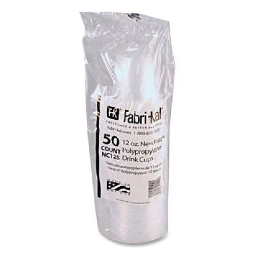 Fabri-Kal Nexclear Polypropylene Drink Cups, 12 to 14 oz, Plastic, Clear, 50/Bag, 20 Bags/Carton (NC12S)