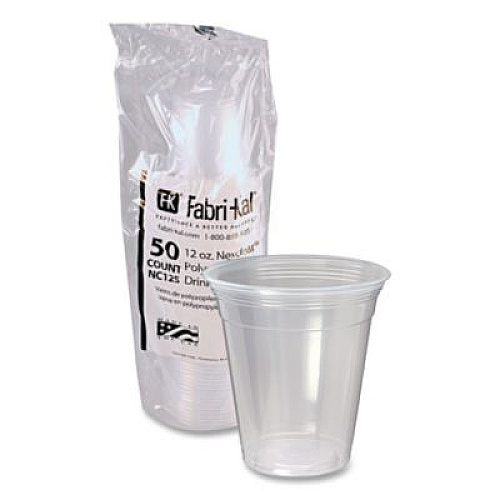 Fabri-Kal Nexclear Polypropylene Drink Cups, 12 to 14 oz, Plastic, Clear, 50/Bag, 20 Bags/Carton (NC12S)