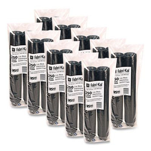 Fabri-Kal Portion Cups, 2 oz, Plastic, Black, 250/Sleeve, 10 Sleeves/Carton (PC200B)