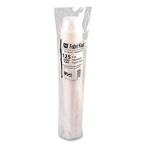 Fabri-Kal Portion Cups, 4 oz, Plastic, Clear, 125/Sleeve, 20 Sleeves/Carton (PC400)