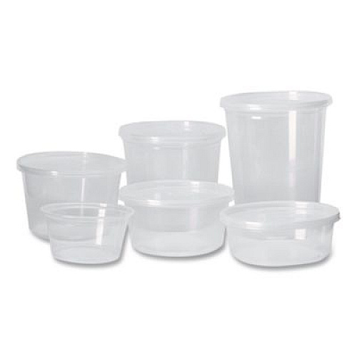 Fabri-Kal PolyPro Microwavable Deli Container Lids, Clear, Plastic, 500/Carton (PPLID)