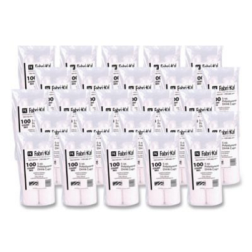 Fabri-Kal RK Ribbed Cold Drink Cups, 5 oz, Plastic, Clear, 100/Bag, 25 Bags/Carton (RK5)
