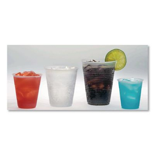 Fabri-Kal RK Ribbed Cold Drink Cups, 5 oz, Plastic, Clear, 100/Bag, 25 Bags/Carton (RK5)