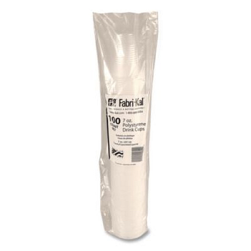 Fabri-Kal RK Ribbed Cold Drink Cups, 7 oz, Plastic, Clear, 100/Bag, 25 Bags/Carton (RK7)