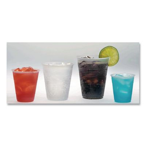 Fabri-Kal RK Ribbed Cold Drink Cups, 7 oz, Plastic, Clear, 100/Bag, 25 Bags/Carton (RK7)