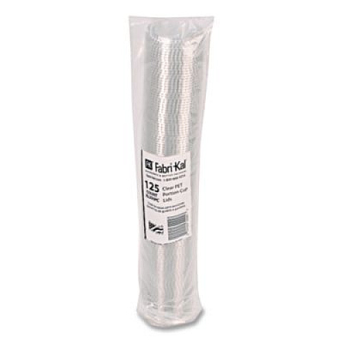 Fabri-Kal Portion Cup Lids, Fits 1.5 oz to 2.5 oz Portion Cups, Plastic, Clear, 125/Sleeve, 20 Sleeves/Carton (XL250PC)